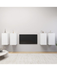 Meubles TV 4 pcs Blanc 30,5x30x60 cm Bois d'ingénierie | Mobilier & Déco