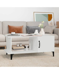 Table basse Blanc 90x50x40 cm Bois d'ingénierie | Mobilier & Déco