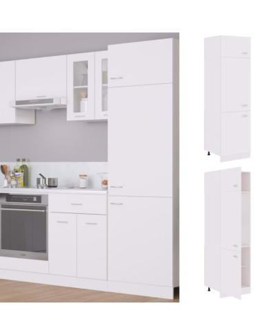 Armoire de réfrigérateur "Lyon" Blanc Bois d'ingénierie | Mobilier & Déco