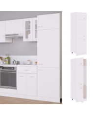 Armoire de réfrigérateur "Lyon" Blanc Bois d'ingénierie | Mobilier & Déco