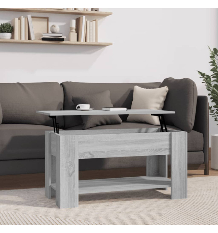 Table basse Sonoma gris 101x49x52 cm Bois d'ingénierie | Mobilier & Déco