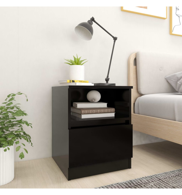 Tables de chevet 2 pcs Noir 40x40x50 cm Aggloméré | Mobilier & Déco