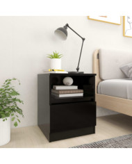Tables de chevet 2 pcs Noir 40x40x50 cm Aggloméré | Mobilier & Déco