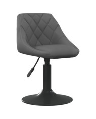 Chaise de salle à manger Gris foncé Velours | Mobilier & Déco