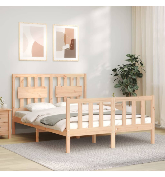 Cadre de lit sans matelas bois de pin massif | Mobilier & Déco