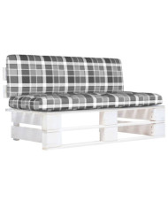 Canapé central palette de jardin Blanc Bois de pin imprégné | Mobilier & Déco