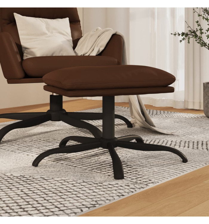 Repose-pied Marron 45x29,5x36 cm Similicuir brillant | Mobilier & Déco