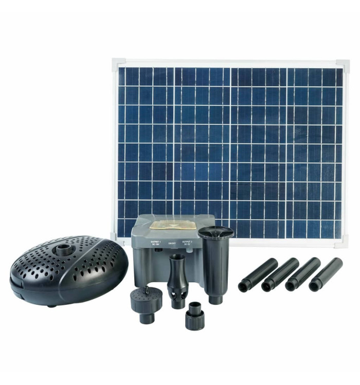 Ubbink Ensemble de panneau solaire, pompe et batterie SolarMax 2500 | Mobilier & Déco