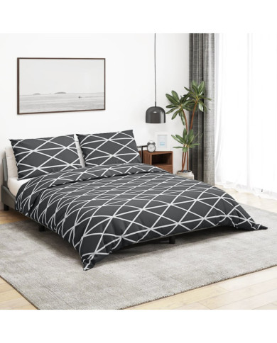 Ensemble de housse de couette Gris 200x200 cm Coton | Mobilier & Déco