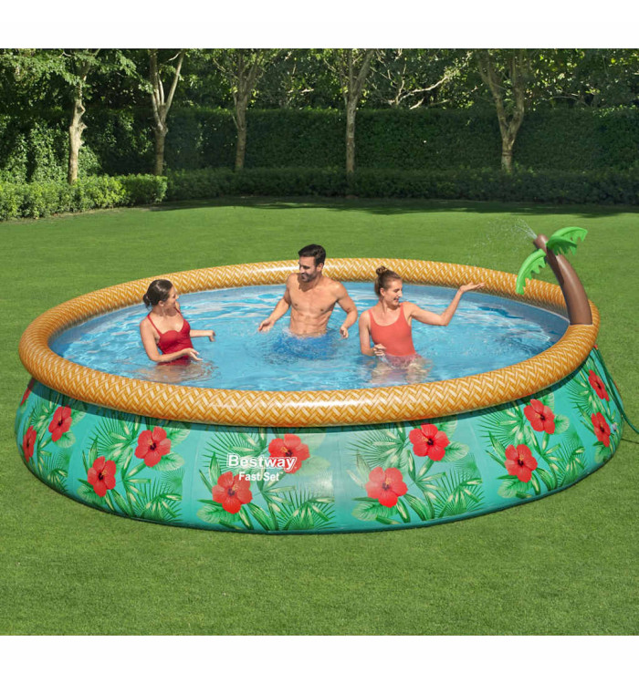 Bestway Ensemble de piscine gonflable Paradise Palms 457x84 cm | Mobilier & Déco