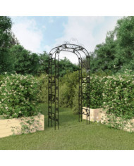 Arche de jardin Noir 116x45x240 cm Acier | Mobilier & Déco