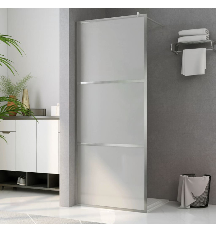 Paroi de douche à l'italienne à verre ESG dépoli 100x195 cm | Mobilier & Déco