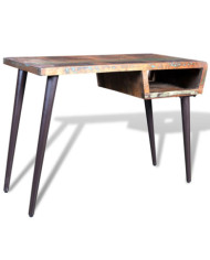 Bureau avec pieds en fer Bois de récupération | Mobilier & Déco