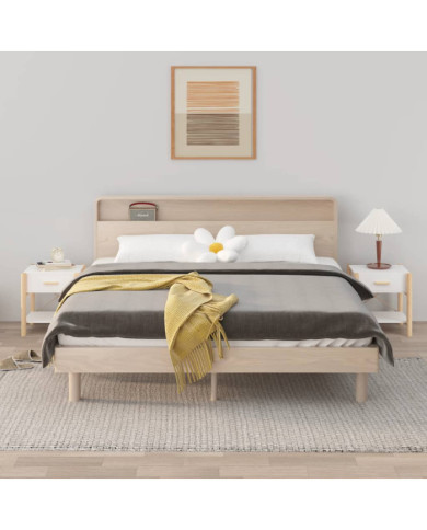 Tables de chevet 2 pcs Blanc 42x38x45 cm Bois d’ingénierie | Mobilier & Déco