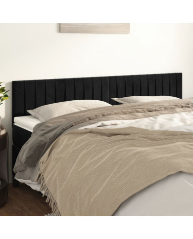 Têtes de lit 2 pcs Noir 100x5x78/88 cm Velours | Mobilier & Déco