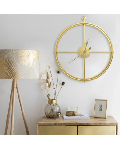 Horloge murale Doré 52 cm Fer | Mobilier & Déco