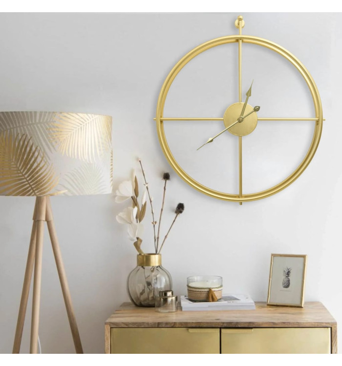 Horloge murale Doré 52 cm Fer | Mobilier & Déco