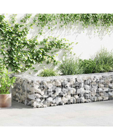 Mur en gabion avec couvercles Acier galvanisé 900x30x50 cm | Mobilier & Déco