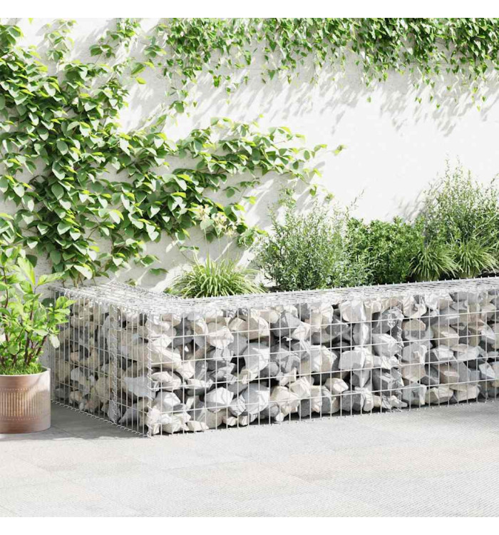 Mur en gabion avec couvercles Acier galvanisé 900x30x50 cm | Mobilier & Déco