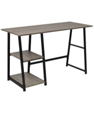Bureau avec 2 étagères Gris et chêne | Mobilier & Déco