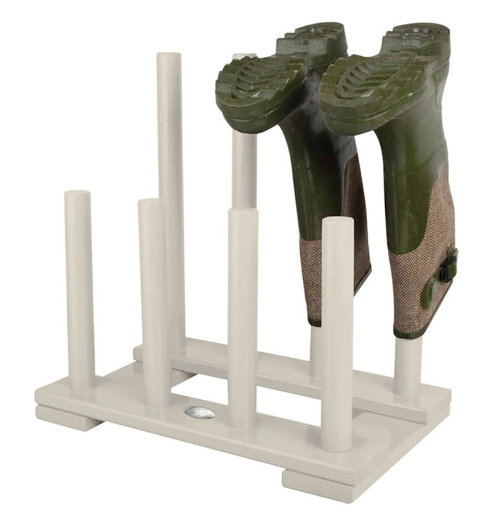 Esschert Design Support à bottes Blanc CF48W | Mobilier & Déco