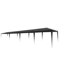 Tente de réception 3x12 m PE Anthracite | Mobilier & Déco