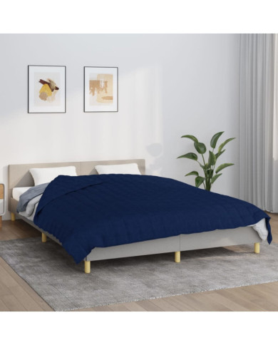 Couverture lestée Bleu 220x235 cm 15 kg Tissu | Mobilier & Déco