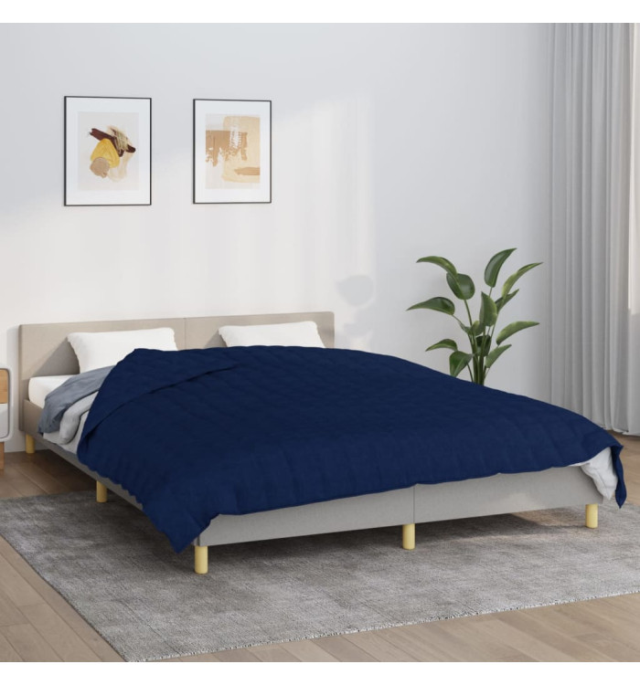 Couverture lestée Bleu 220x235 cm 15 kg Tissu | Mobilier & Déco