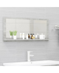 Miroir de salle de bain Gris béton 90x10,5x37 cm Aggloméré | Mobilier & Déco