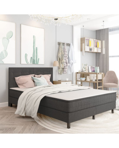 Tête de lit touffetée Gris foncé Tissu 140x200 cm | Mobilier & Déco