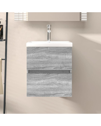 Armoire d'évier Sonoma gris 41x38,5x45 cm Bois d'ingénierie | Mobilier & Déco