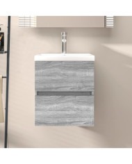 Armoire d'évier Sonoma gris 41x38,5x45 cm Bois d'ingénierie | Mobilier & Déco