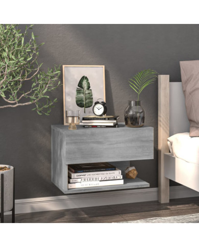 Table de chevet murale Sonoma gris | Mobilier & Déco