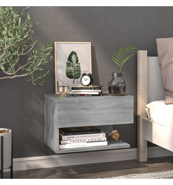 Table de chevet murale Sonoma gris | Mobilier & Déco