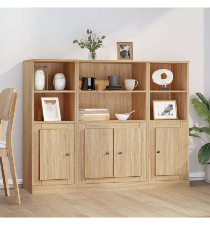 Buffets 3 pcs chêne sonoma bois d'ingénierie | Mobilier & Déco