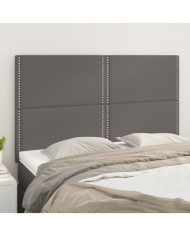 Têtes de lit 4 pcs Gris 72x5x78/88 cm Similicuir | Mobilier & Déco