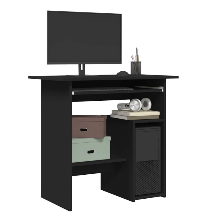 Bureau Noir 80x45x74 cm Bois d’ingénierie | Mobilier & Déco