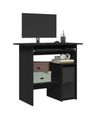 Bureau Noir 80x45x74 cm Bois d’ingénierie | Mobilier & Déco