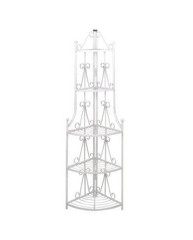 Étagère d’angle pour plantes en blanc | Mobilier & Déco