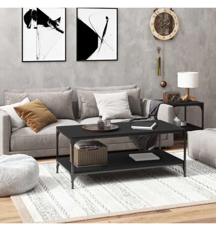 Table basse Noir 100x50x40 cm Bois d'ingénierie | Mobilier & Déco