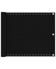 Écran de balcon Noir 75x500 cm PEHD | Mobilier & Déco