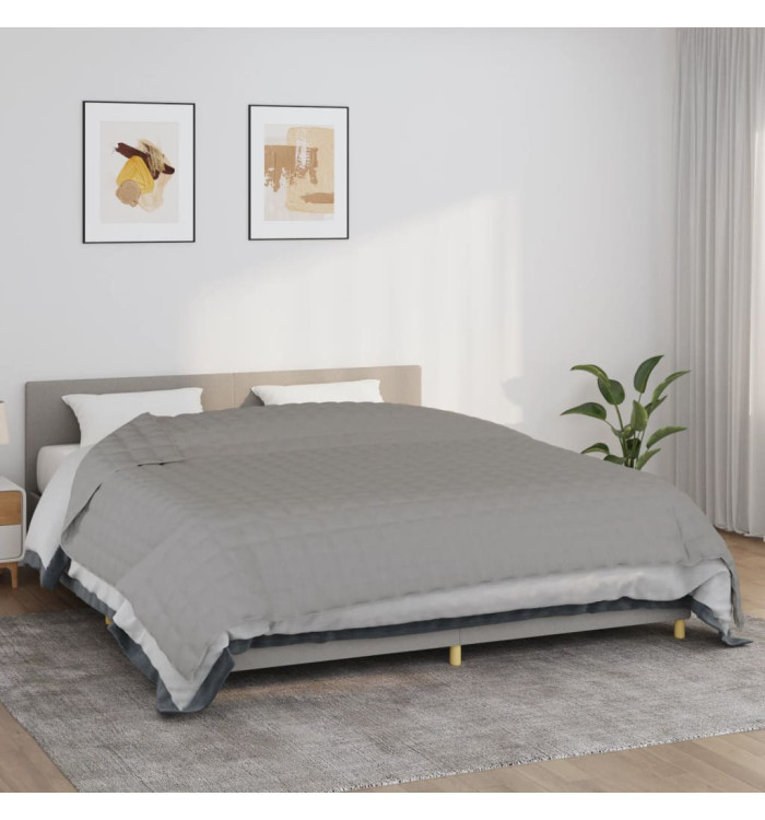 Couverture lestée Gris 220x260 cm 11 kg Tissu | Mobilier & Déco