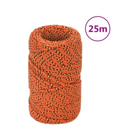 Corde de bateau Orange 2 mm 25 m Polypropylène | Mobilier & Déco