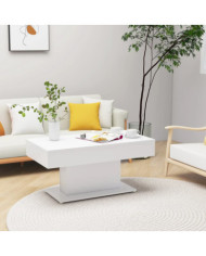 Table basse blanc 96x50x45 cm bois d'ingénierie | Mobilier & Déco