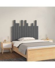 Tête de lit murale Gris 95,5x3x80 cm Bois massif de pin | Mobilier & Déco