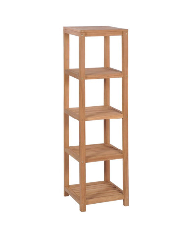 Support de rangement de bain 4 niveaux teck massif 42x42x165 cm | Mobilier & Déco