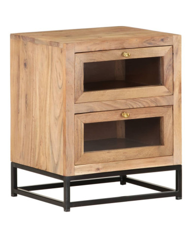 Table de chevet 40x30x50 cm Bois d'acacia massif | Mobilier & Déco