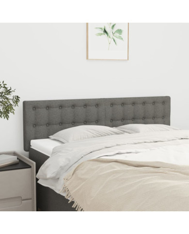 Têtes de lit 2 pcs Gris foncé 72x5x78/88 cm Tissu | Mobilier & Déco
