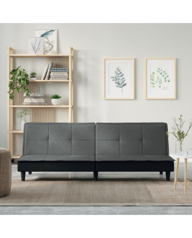 Canapé-lit gris foncé tissu | Mobilier & Déco