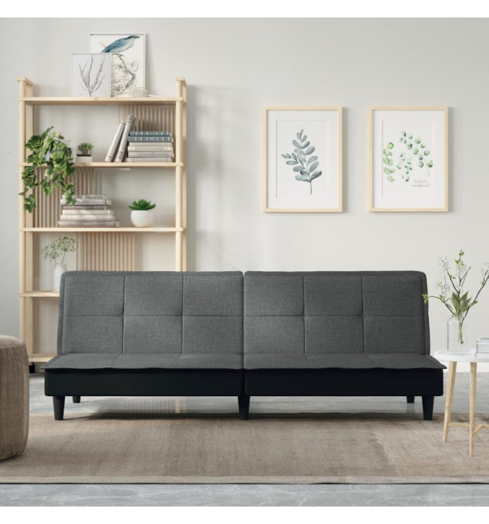 Canapé-lit gris foncé tissu | Mobilier & Déco